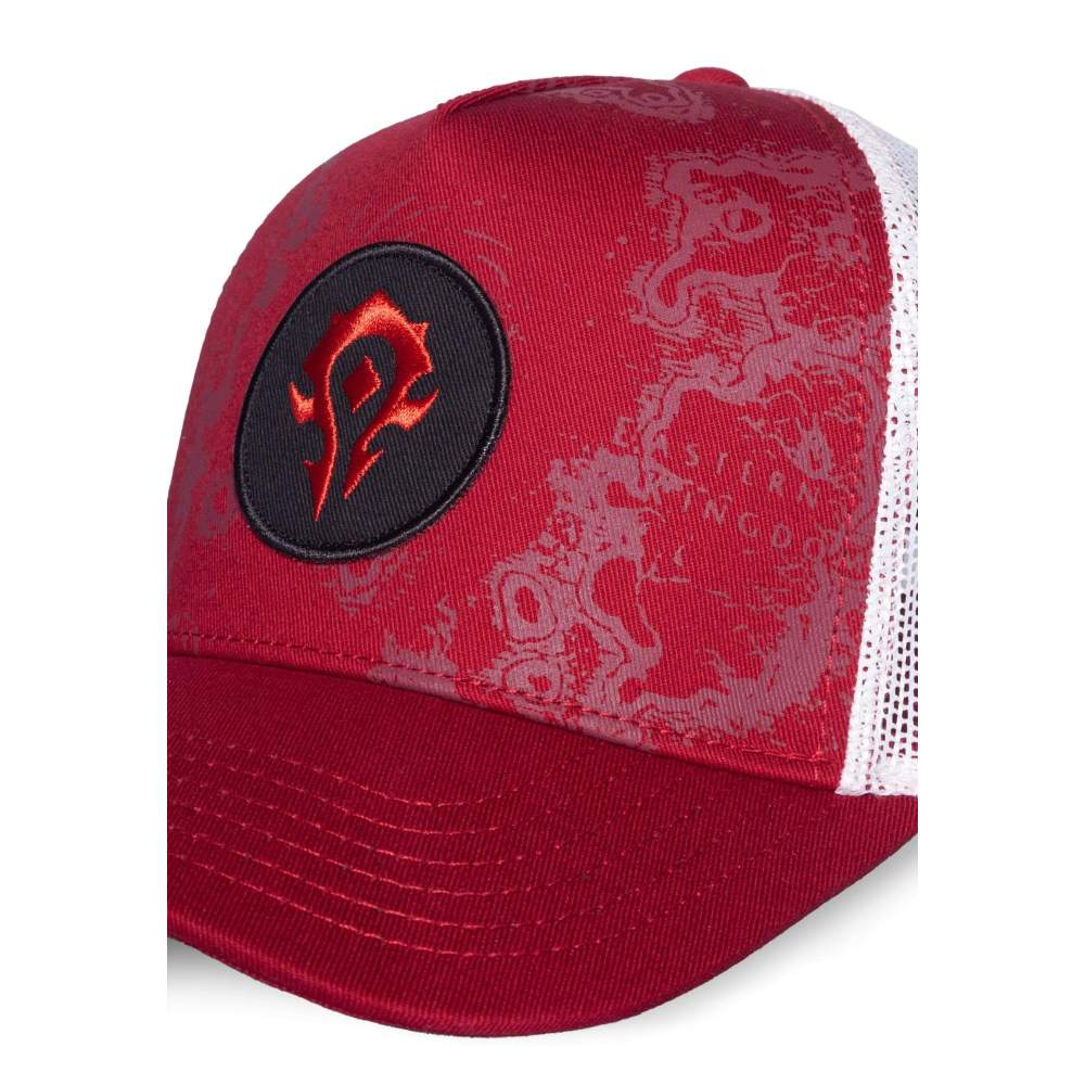 World Of Warcraft - Logo Trucker pet - Wit/Rood
